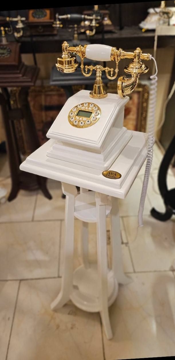 تلفن ایستاده یا کنارسالنی سطنتی سفید برند آوا فون
