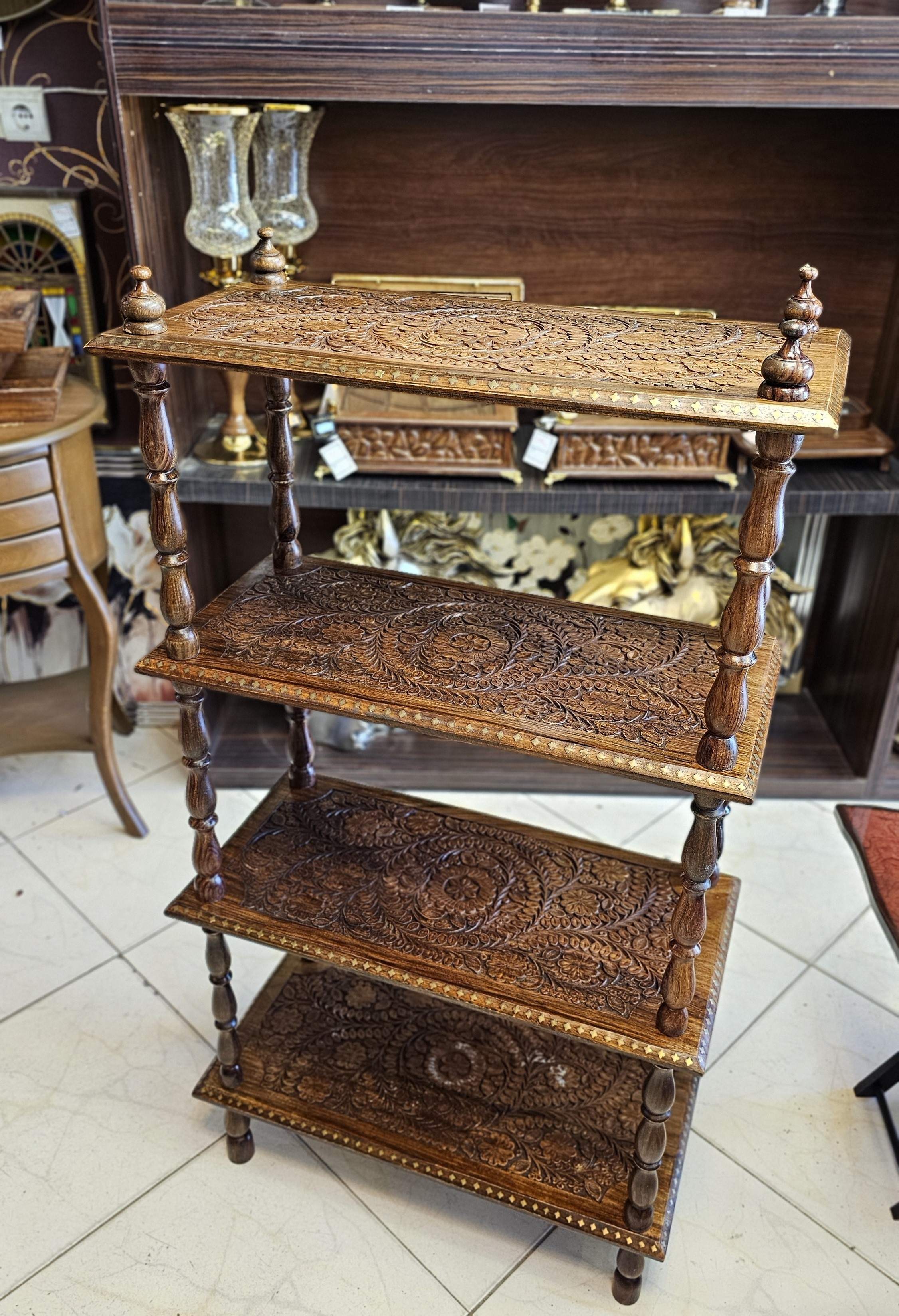 میز عسلی هندی _ شلف هندی