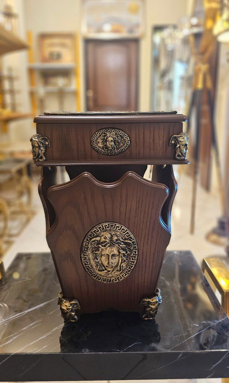 سطل و جا دستمال کاغذی چوبی / برند والتر کد M330 / سطل و جا دستمال